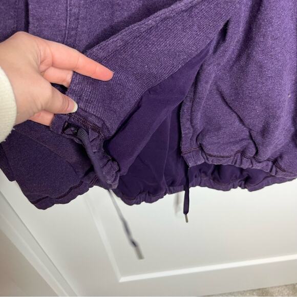 Lululemon Gratitude Wrap Purple Heathered Deep Zinfandel Jacket Size 2 - Picture 7 of 10